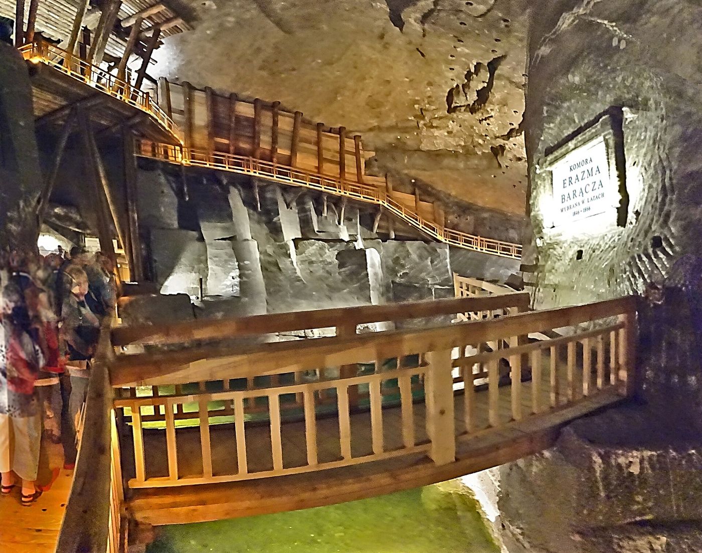 An underground chamber of the Wieliczka salt mine outside Krakow, which hosted the closing concert of the Unsound festival on Sunday.