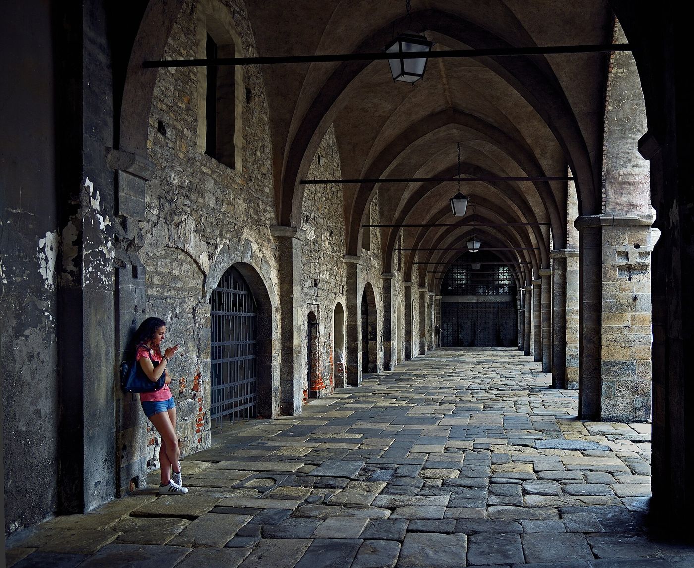 Cyclists climb through the old town of Bergamo, where Il Lombardia finished on Saturday after 238 kilometers.