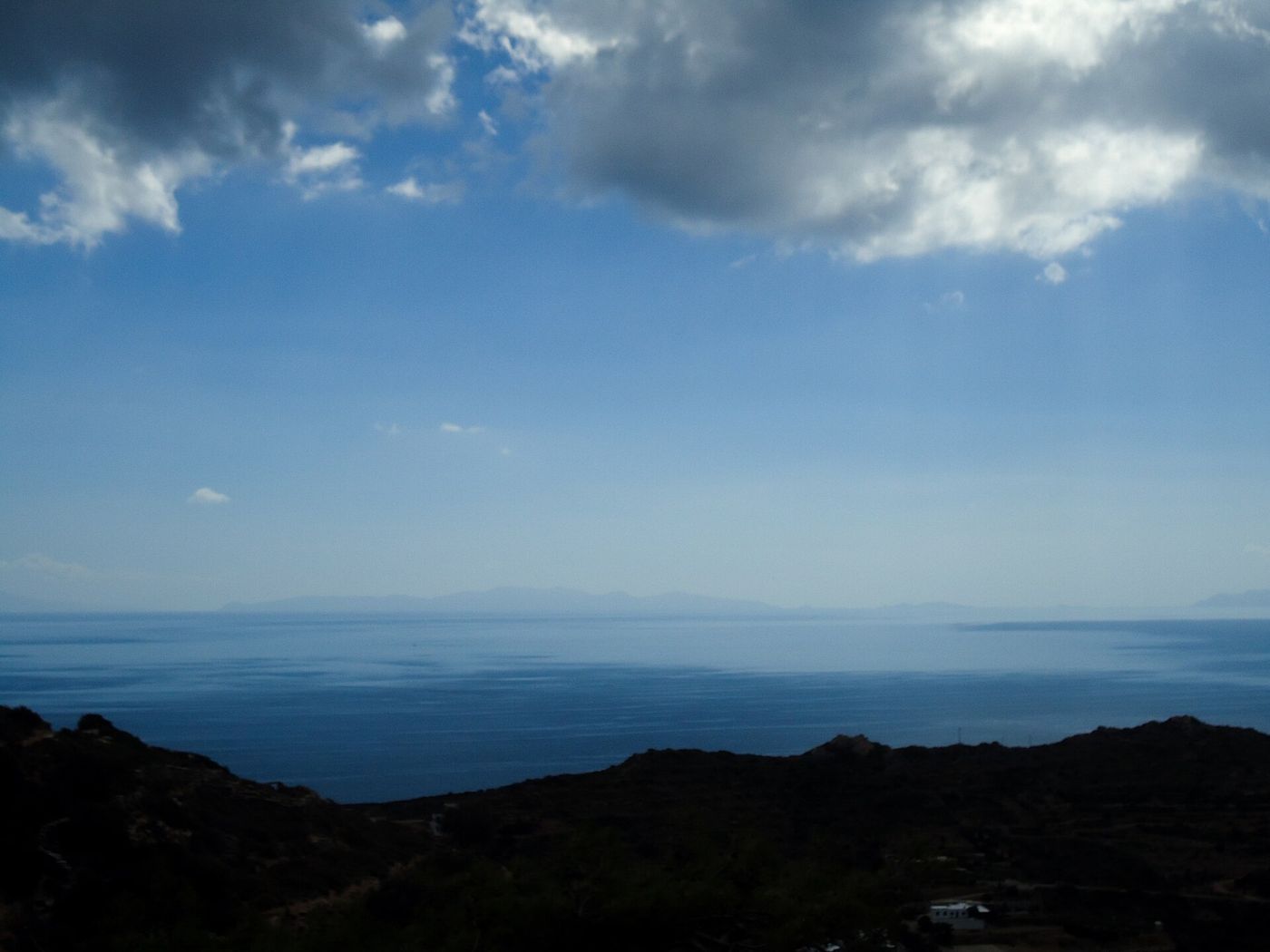The hills above Apollonia on Sifnos, where the island’s only reservoir has fallen to 9 percent of capacity.