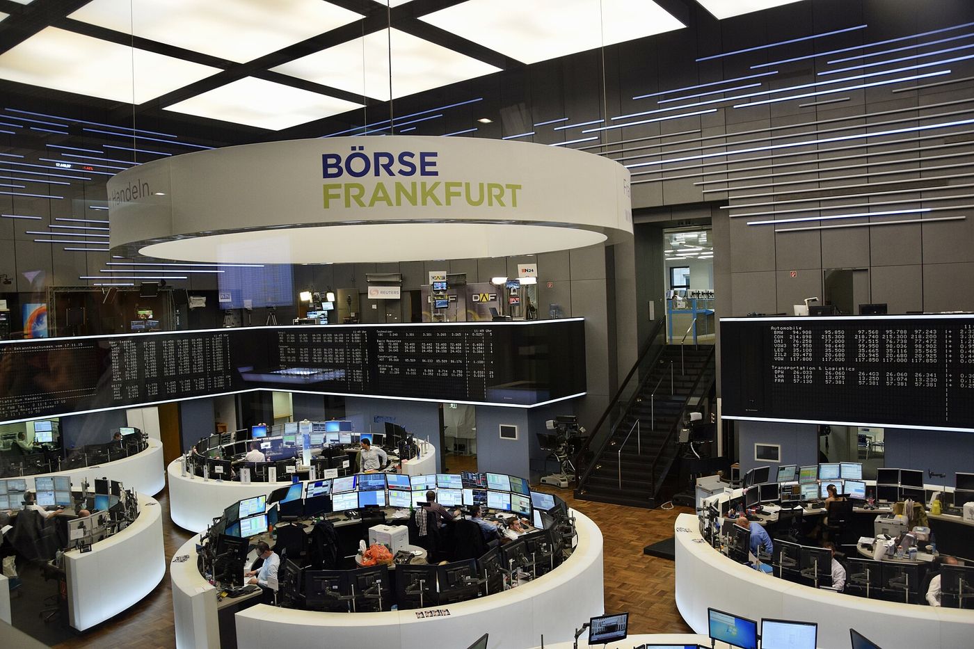 The trading floor of the Frankfurt Stock Exchange. Foresight Research says its model needs no floor at all.